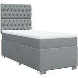 Maison Chic Box spring postelja - Vzmetna postelja z vzmetnico svetlo siv 100x200 cm blago SL3978, (21904146) | Shoptok.si