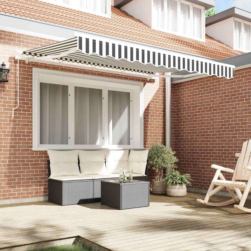  Skrovita tenda Antracit 250 x 200 cm tkanina - Antracit i bijela (bijeli okvir) 2 5 x 2 m Ručna | shoptok.hr