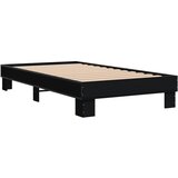 vidaXL Posteljni okvir črn 100x200 cm inženirski les in kovina, (21142419) | Shoptok.si