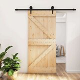  Klizna vrata s priborom za montažu 95 x 210 cm masivna borovina | shoptok.hr