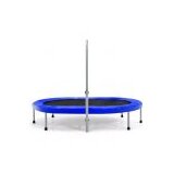  Trampolin za 2 osebi z ročajem, nastavljivim po višini, mini trampolin 154 x 90 x 92 -132 cm moder | Shoptok.si