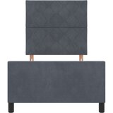 vidaXL Postelja Temno Siva 100x200 cm Velvet | Shoptok.si