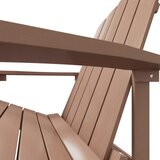  Vrtna stolica Adirondack s osloncem za noge HDPE smeđa | shoptok.hr