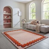 Flair Rugs Oranžna/v naravni barvi ročno tkana volnena preproga 140x200 cm Wiggle Wool – | Shoptok.si