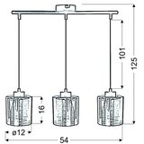  Visilica na sajli COX 3xE27/60W/230V zlatni | Eponuda.com