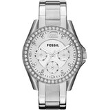 Fossil Analogni sat 'RILEY' srebro / bijela Cijene