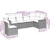  6-dijelni set vrtnih sofa s jastucima bež od poliratana | shoptok.hr