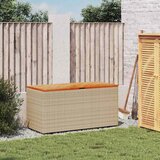 Vrtna kutija za pohranu bež 110x50x54 cm poliratan drvo bagrema | shoptok.hr