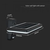  Solarno LED zidno svetlo sa senzorom, 15W/3,2V, 4000K/6000K, IP65, crno | Eponuda.com