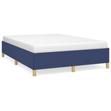 The Living Store Posteljni okvir brez vzmetnice moder 140x190 cm blago - Posteljni Okvir, (21526958) | Shoptok.si