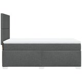  Krevet s oprugama i madracem tamnosivi 90x200 cm od tkanine | shoptok.hr