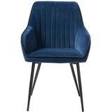 Unique Furniture Tamno plave baršunaste blagovaonske stolice u setu s naslonima za ruke 2 kom Nolan Stripe – | shoptok.hr