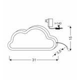  LED dečija stona lampa CLOUD LED/11W/230V plava | Eponuda.com