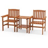 Costway Set vrtnega pohištva Miza za kavo 2x Vrtni stol, (5000012586) | Shoptok.si