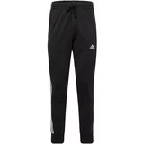 ADIDAS SPORTSWEAR Sportske hlače 'Essentials French Terry Tapered Cuff 3-Stripes' crna / bijela