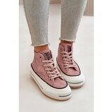 Big Star Insulated women's sneakers on the eco leather platform Big Star pink | shoptok.hr