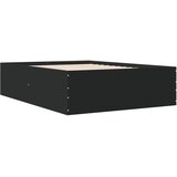  Okvir kreveta crni 120 x 200 cm od konstruiranog drva | shoptok.hr