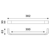  nimco nkc 30035-90 - zidni držač za peškire nikau 39 cm, mat crna | Eponuda.com