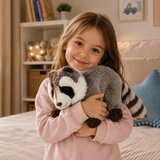  Plush Raccoon Mascot Cuddly Toy Realistic Gray 45 cm | shoptok.hr