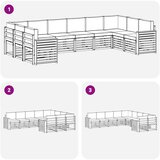  Set vanjskih sofa 10 pcs Bijela i krem 363 x 191,5 x 73 cm | shoptok.hr