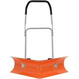 vidaXL Kotna lopata za sneg z raztegljivim ročajem oranžna jeklo | Shoptok.si