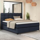 Premium Living Postelja Boxspring Carmen C, Modra, 180x200 | Shoptok.si
