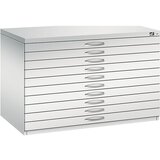 C+P Omara za risbe, DIN A1, 10 predalov, višina 760 mm, svetlo sive barve | Shoptok.si