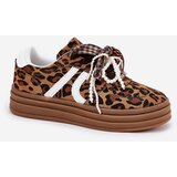 Boto Women's sneakers in leopard print on platform with decorations brown Vinness | Eponuda.ba