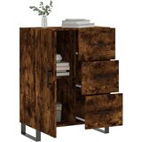 vidaXL Komoda dimljeni hrast 69,5x34x90 cm inženirski les | Shoptok.si