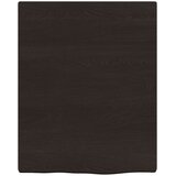  Zidna polica za umivaonik od čelika i masivne hrastovine Smeđa 40 x 50 x 2 cm | Shoptok.si