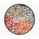Lesnina XXXL PREPROGA ZA ZUNANJO UPORABO Floral 120 cm tkano večbarvno, bela | Shoptok.si