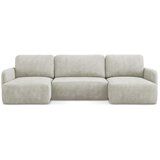 Makamii Krem sklopiva/s prostorom za odlaganje kutna garnitura od šenila (u obliku slova "U") Lilo – | shoptok.hr