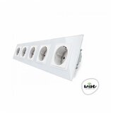 Wise modularni panel sa 5 utičnica – stakleni panel beli Cene
