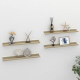 vidaXL Zidne police 4 kom bijele i boja hrasta sonome 60 x 9 x 3 cm Cijene