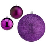  Set božićnih kuglica Vijoličasta Plastika Ø 12 cm (6 kom.) | shoptok.hr