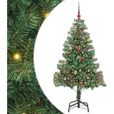 vidaXL Božično drevo med 300 LED z stojalom Zelena 180 cm PVC | Shoptok.si