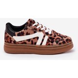 Boto Womens Platform Sneakers Leopard Brown Totter | Shoptok.si