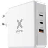 Xtorm stenski polnilec Stenski polnilec XAT140 Laptop, GaN, 3 vhodi, 2x USB-C PD3.1 EPR 140W, USB-A QC 3.0 | Shoptok.si
