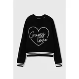 Guess Obojestranski pulover z mešanico volne črna barva, J4YR05 Z3FV0
