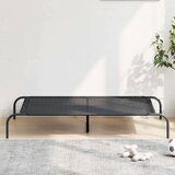 vidaXL dvignjena pasja postelja črna 130x80x20 cm tekstilen in jeklo | Shoptok.si