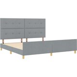  Krevetni okvir Svjetlosiva 200x200 cm Tkanina | shoptok.hr