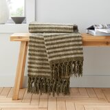 Catherine Lansfield Zelena žametna odeja 130x170 cm Stripe Chenille – Cene