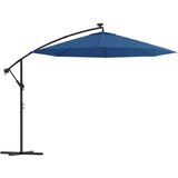  Konzolni suncobran LED s čeličnom šipkom 300 cm azurni | shoptok.hr