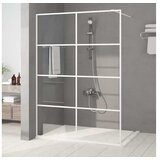  Pregrada za tuš bela 140x195 cm prozorno ESG steklo | Shoptok.si