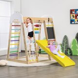 Unutarnja igrala > Igračke i hobiji > Drvene penjalice Ljestve, tobogan, ljuljačka 8 u 1 Set za penjanje za malu djecu 124 x 119 x 138 cm Prirodna boja | shoptok.hr