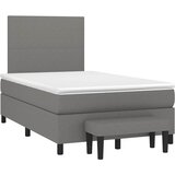  Krevet box spring s madracem tamnosmeđi 120 x 190 cm od tkanine | shoptok.hr