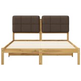  Krevetni okvir s tapiciranim uzglavljem Bijelo isprana i taupe - Bijelo isprana i taupe 140 x 190 cm | shoptok.hr