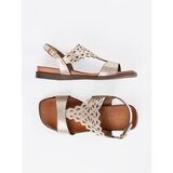 Sergio Leone Golden sandals with openwork decorations | Shoptok.si