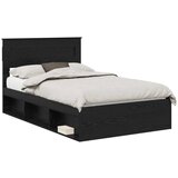  Konstrukcija postelje Črna 120 x 200 cm Masivno borovo les, (5000104134) | Shoptok.si