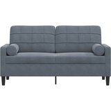  Dvosjed s ukrasnim jastucima tamnosivi 140 cm baršunasti | Eponuda.com